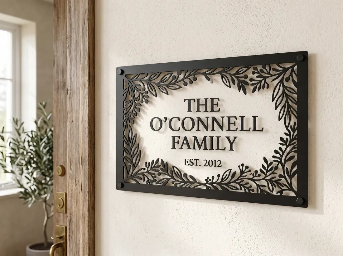 Family Name Plaque — Deco Zoosh